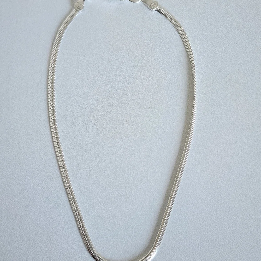925 Sterling Silver Flat Snake Chain Bracelet Style Minimalist